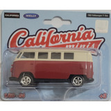 Vw Kombi T1 - Coleção Califórnia Minis 1/64 - Verm. E Branco